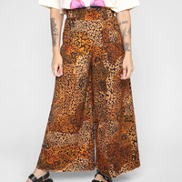 Calça Farm Pantalona Leopardo Feminina - Estampado