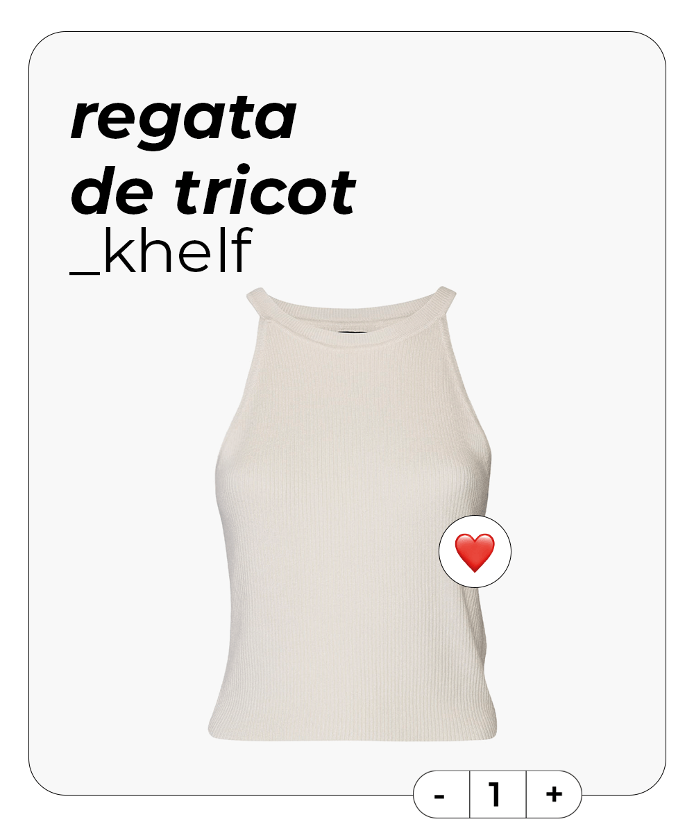 Regata de tricot - itens de moda e beleza - Khelf - mais desejados - camisa - https://stealthelook.com.br