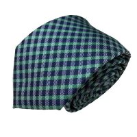 Gravata Slim Xadrez Verde Premium - Like Tie
