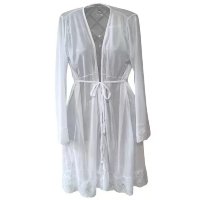 Robe De Tule Com Renda Hobby Manga Longa Lua De Mel Roupão Robe Transparente Sensual - Atacadão das Calcinhas