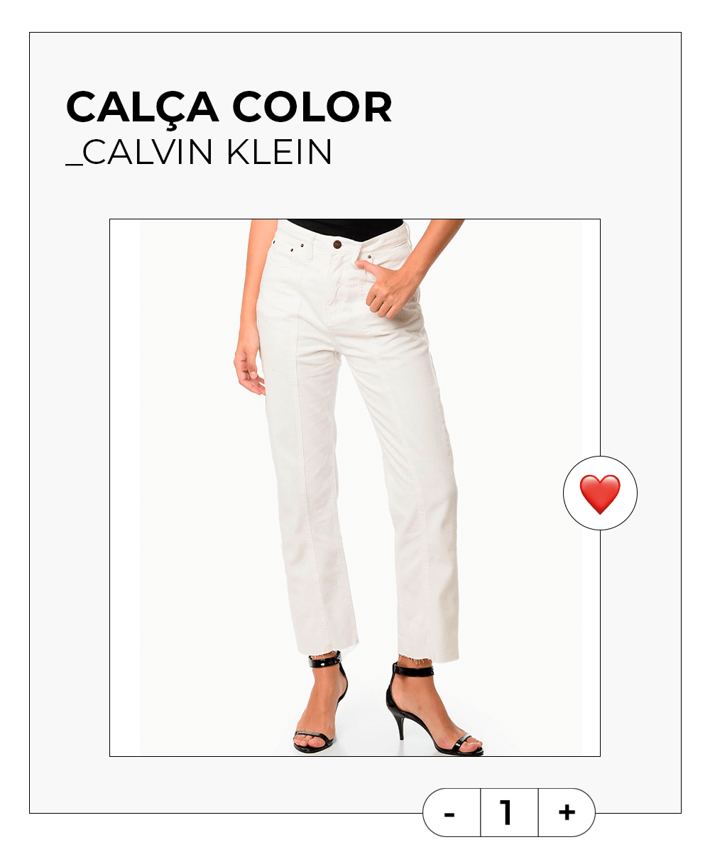 Calvin Klein - mais desejados - calça cargo - mais clicados - calça reta branca - https://stealthelook.com.br