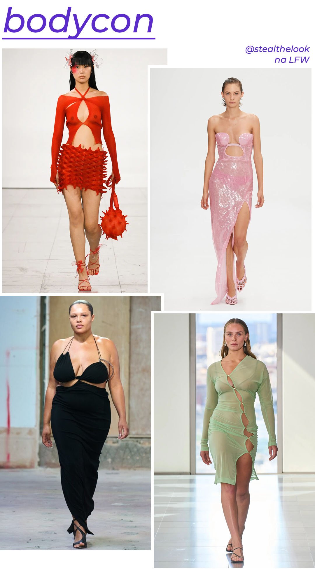 Chet Lo, Nensi Dojaka, Karoline Vitto e Rejina Pyo - roupas diversas - London Fashion Week - Primavera - modelo andando pela passarela - https://stealthelook.com.br