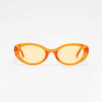 Oval Frame Tinted Lens Fashion Glasses with Box