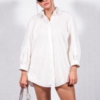 camisa oversized cady off white