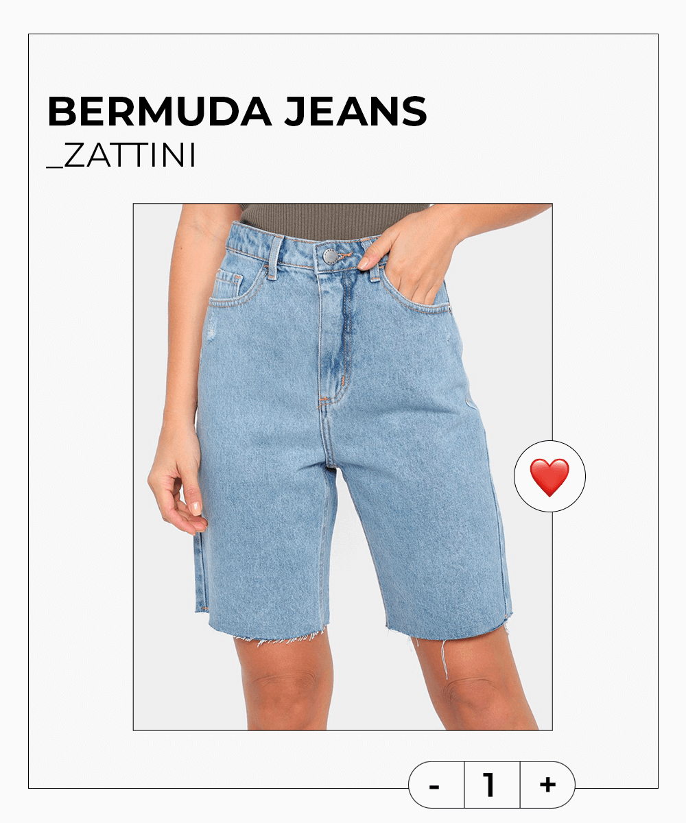 Zattini - mais desejados - bermuda jeans - mais clicados - tendências - https://stealthelook.com.br