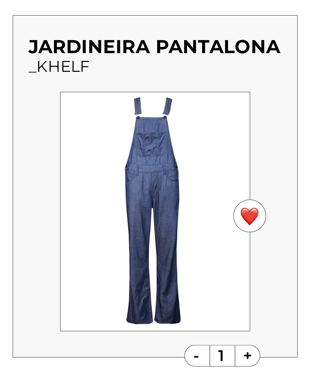 Khelf - mais desejados - calça pantalona - mais clicados - jardineira jeans - https://stealthelook.com.br