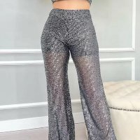 Calça Pantalona feminina paetê - Boutique CS