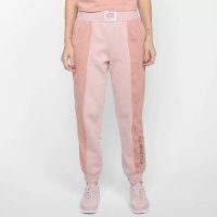 Calça Nike Fleece Cintura Alta Feminina - Pink+Preto