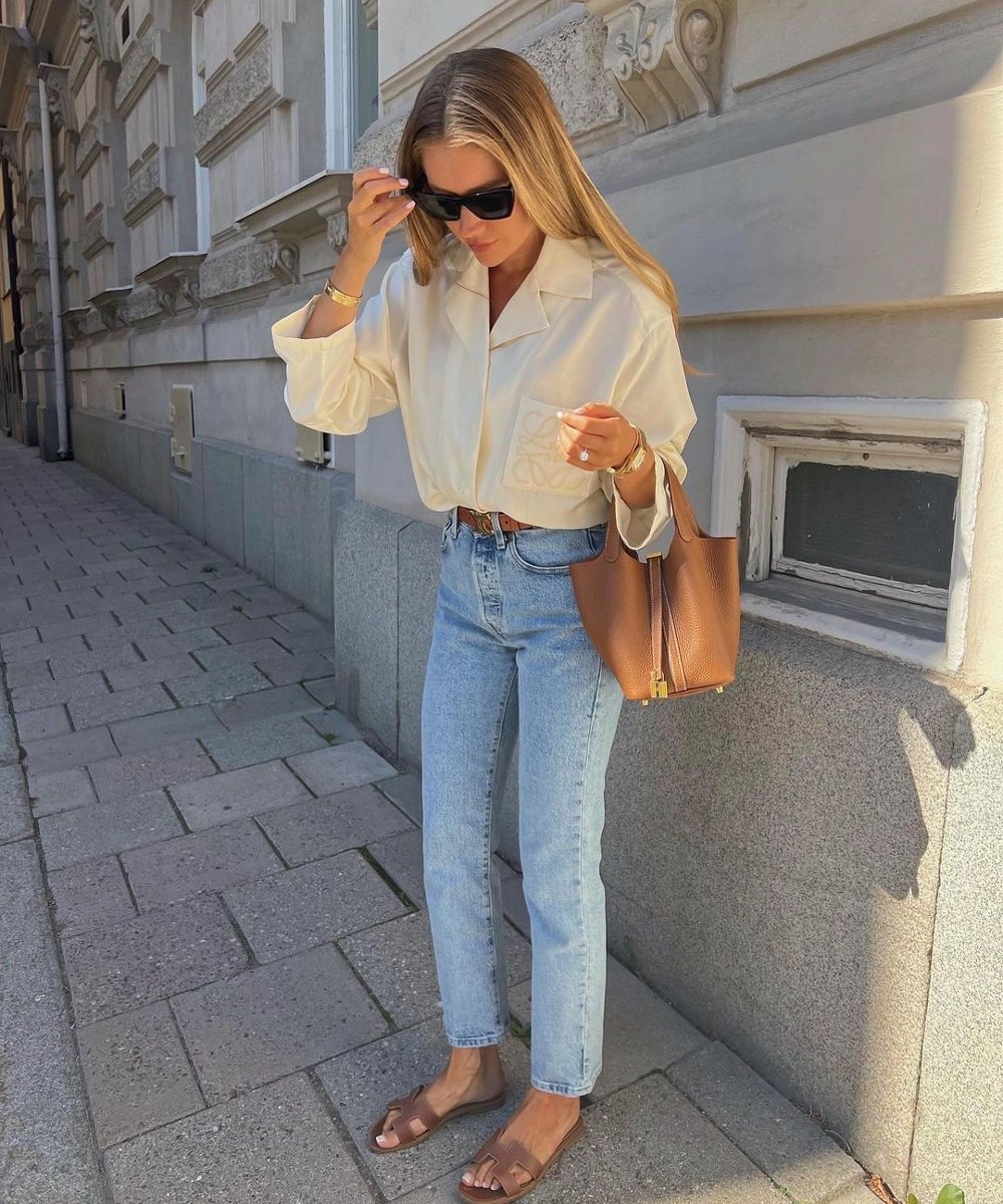 lovisabarkman - camisa branca calça jeans  - tendências de verão - verão - street style - https://stealthelook.com.br
