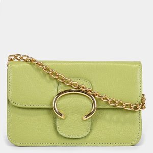 Bolsa Couro Shoestock Mini Bag Alça Corrente Feminina - Feminino - Verde