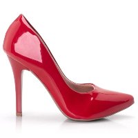 Sapato Scarpin Verniz Salto Alto Fino Leve Conforto Classico - Vermelho