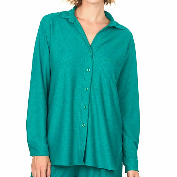 Camisa Malha com Bolso Polo Wear Verde Médio