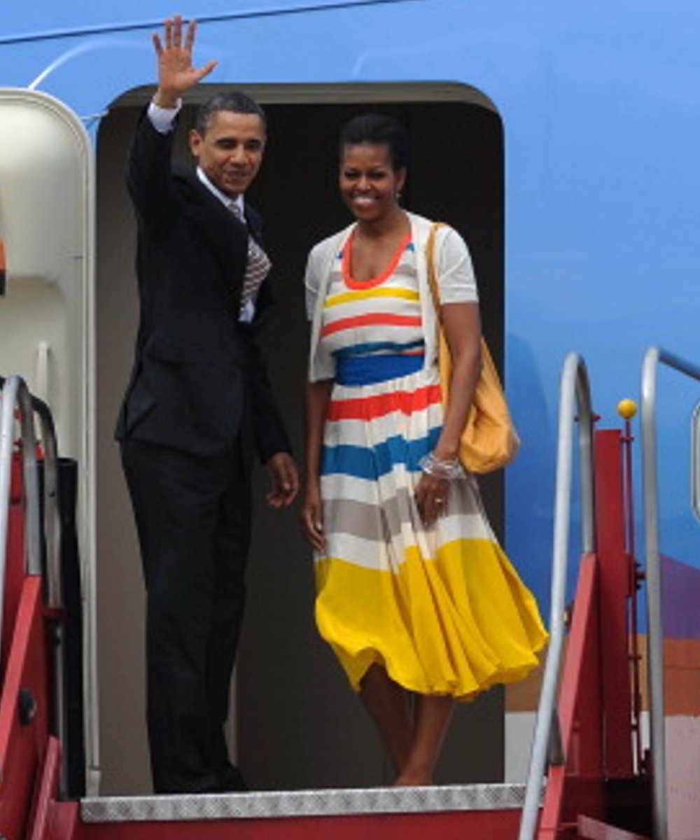 Michelle Obama - vestido marc by marc jacobs - Michelle Obama - verão - street style - https://stealthelook.com.br