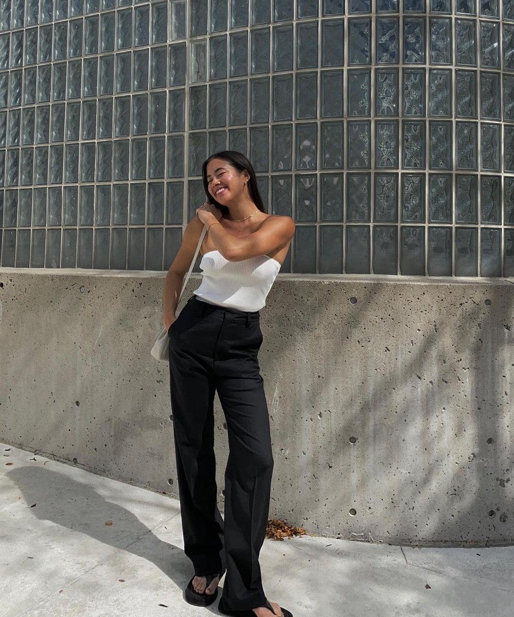Sasha Mei - top tubinho branco calça preta - look do dia - verão - street style - https://stealthelook.com.br