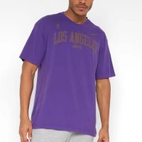 Camiseta NBA Nike Los Angeles Lakers Courtside Max 90 Masculina - Roxo