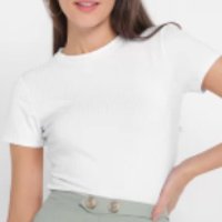 Blusa Canelada Lunender Básica Feminina - Branco