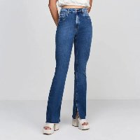 Calça Jeans Flare Slim Cintura Alta - Azul