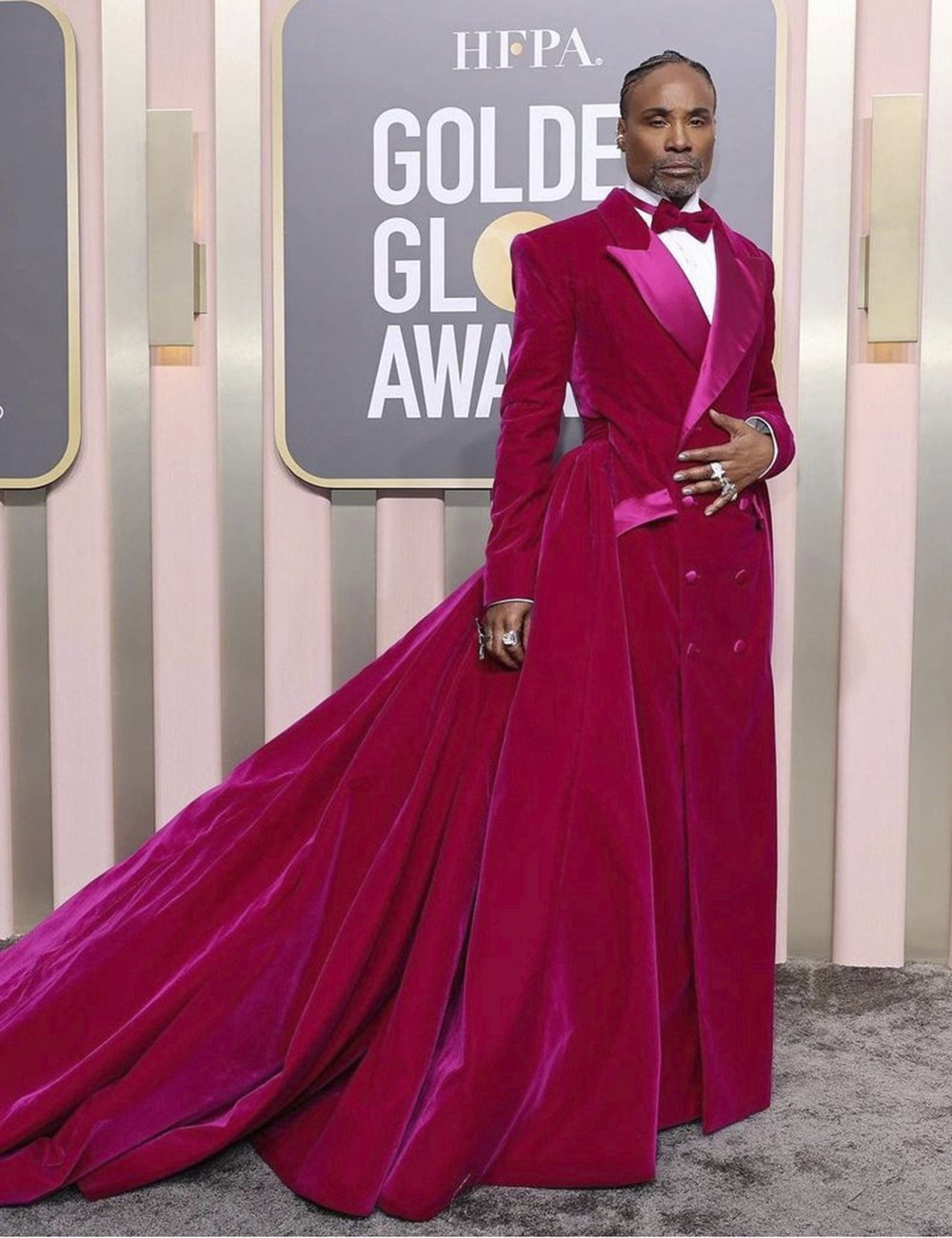 Billy Porter - blazer vestido - Moda queer - inverno - red carpet - https://stealthelook.com.br