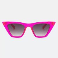 Óculos De Sol Quadrado Com Efeito Gateado E Lentes Degradê Rosa