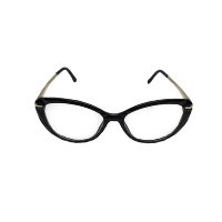 Armação de Óculos Para Grau Cereja Flor Eyewear Gatinho Lapidado Feminina - Preto