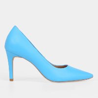 Scarpin Shoestock Graciela Salto Alto Fino - Azul