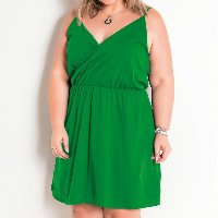 Marguerite - Vestido Verde Transpassado Plus Size