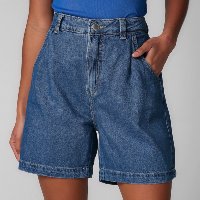 Bermuda jeans feminina denim médio | AK by Riachuelo