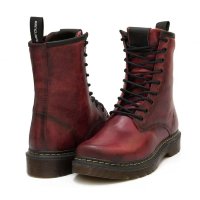 Bota Couro Legitimo - Vermelho Escuro