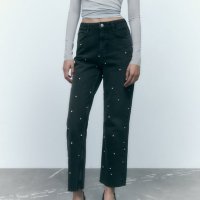 JEANS Z1975 HIGH RISE STRAIGHT CROPPED COM JOIAS