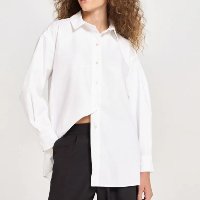 camisa de algodão manga longa mindset e robertita off white