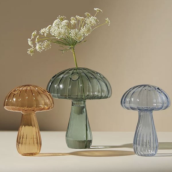 ZUNIS  - objetos de decoração - vaso de vidro cogumelo - inverno - brasil - https://stealthelook.com.br