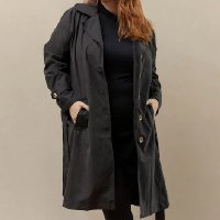 Casaco Trench Coat Plus Size