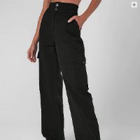 Calça black jeans feminina cargo com cós elástico | Pool by Riachuelo