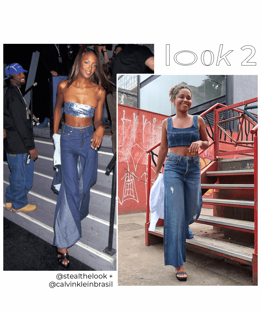 Naomi Campbell - tendências - looks com jeans - fashionista - Clau Ribeiro - https://stealthelook.com.br