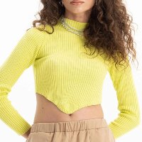 Tricot Cropped Neon My Favorite Things - Verde