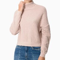 BLUSA OVERSIZED DE TRICOT FEMININA GOLA ALTA SPORTSWEAR CALVIN KLEIN ROSA CLARO