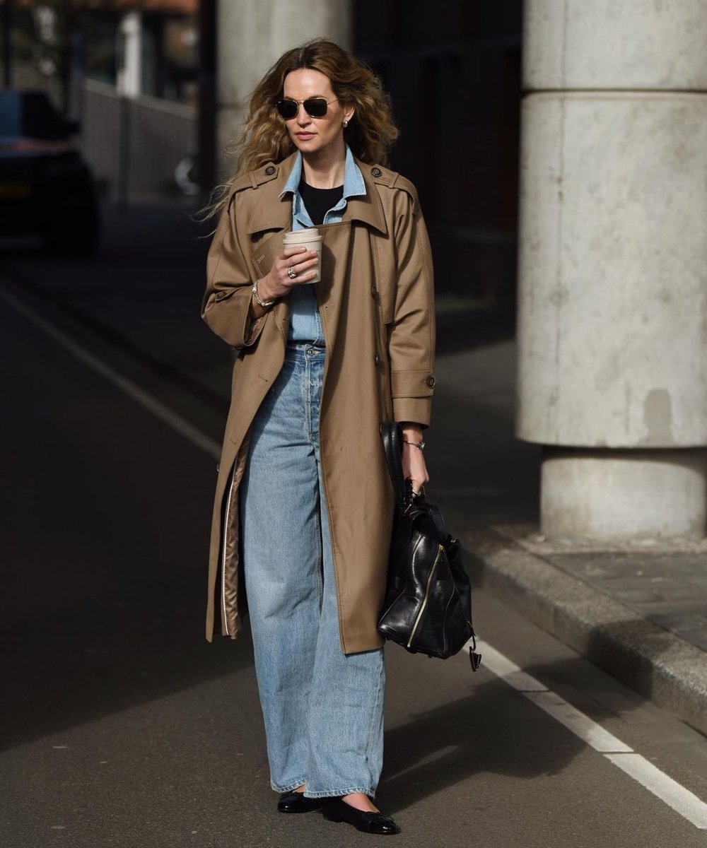 Anouk Yve - calça jeans trench coat - looks com jeans - inverno - street style - https://stealthelook.com.br