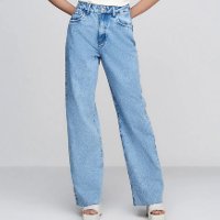 Calça Jeans Wide Leg Slim Cintura Super Alta - Azul