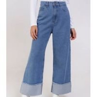Calça Jeans Pantalona Autentique Feminina Azul