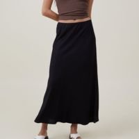 Picot Maxi Slip Skirt