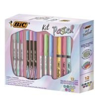 Kit Canetas Pastel com 12 Cores Bic - BIC