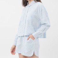 Pijama curto feminino listrado Allmost Vintage azul