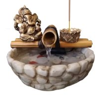 Fonte De Água Cascata Ganesha Mesa Bambu Decoração Feng Shui - Dr Decorações