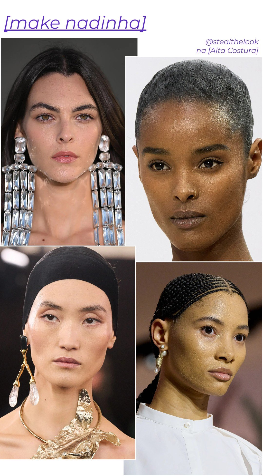 Valentino, Fendi, Schiaparelli, Dior - maquiagem-natural-clean - tendências de beleza - inverno - brasil - https://stealthelook.com.br