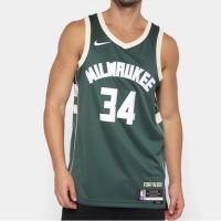 Regata NBA Nike Milwaukee Bucks Dri-Fit Masculina - Verde