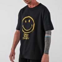Camiseta masculina Smiley preta | The Smiley Company