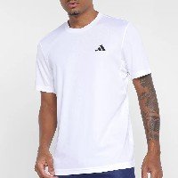 Camiseta Adidas Essentials Base Masculina - Branco+Preto