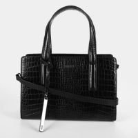 Bolsa Santa Lolla Handbag Croco Feminina - Preto