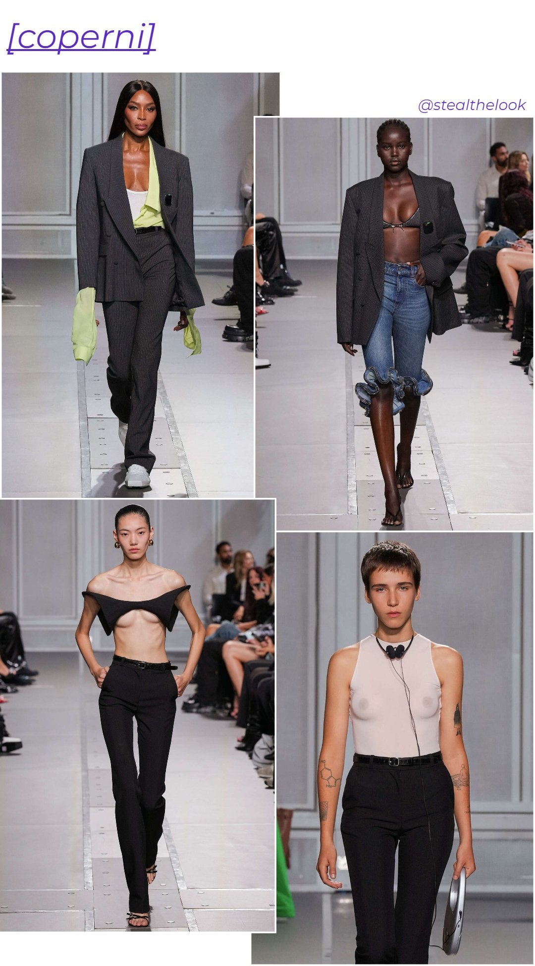 Coperni - roupas diversas - Paris Fashion Week - verão - colagem de imagens - https://stealthelook.com.br