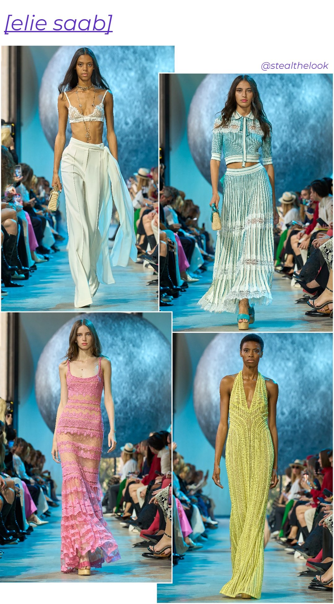 Elie Saab - roupas diversas - Paris Fashion Week - verão - colagem de imagens - https://stealthelook.com.br